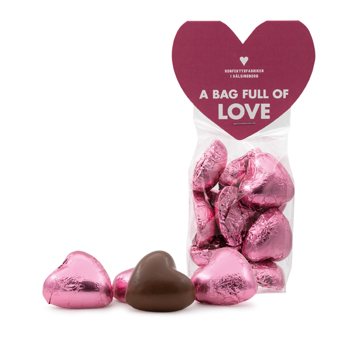A bag full of love - rosa nougathjärtan