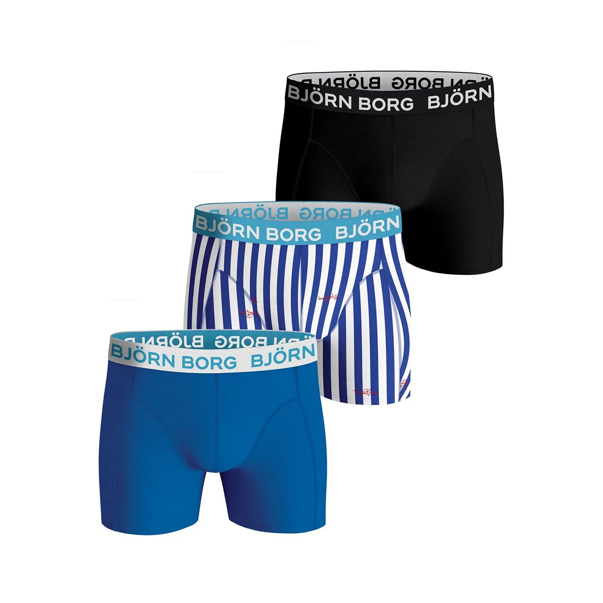 Björn Borg Black/Blue/Stripe XL