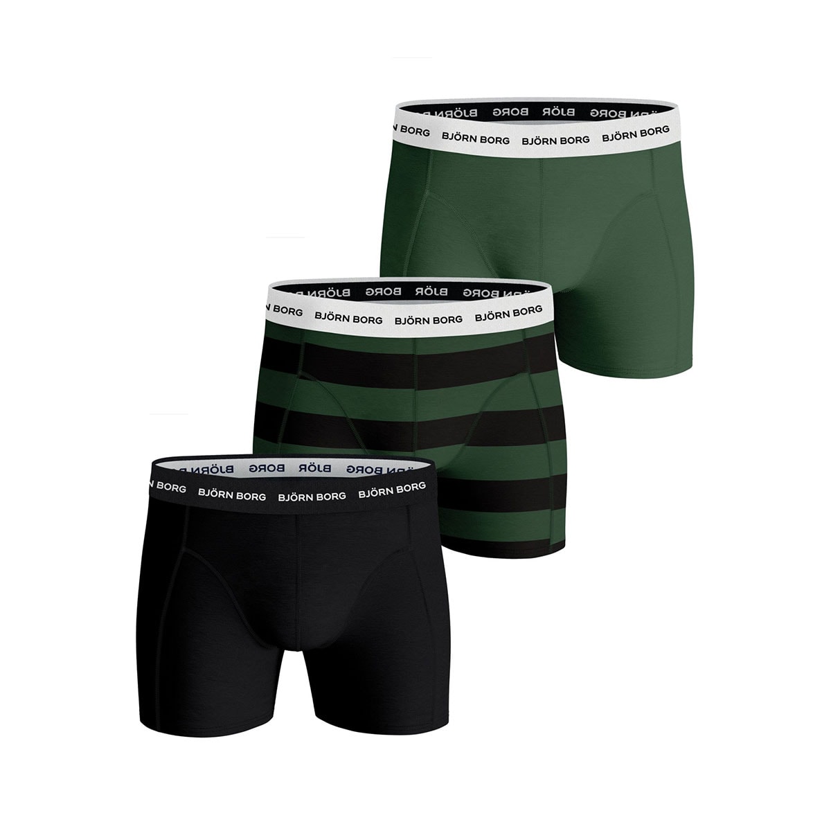 Björn Borg Black/Green/Stripe M