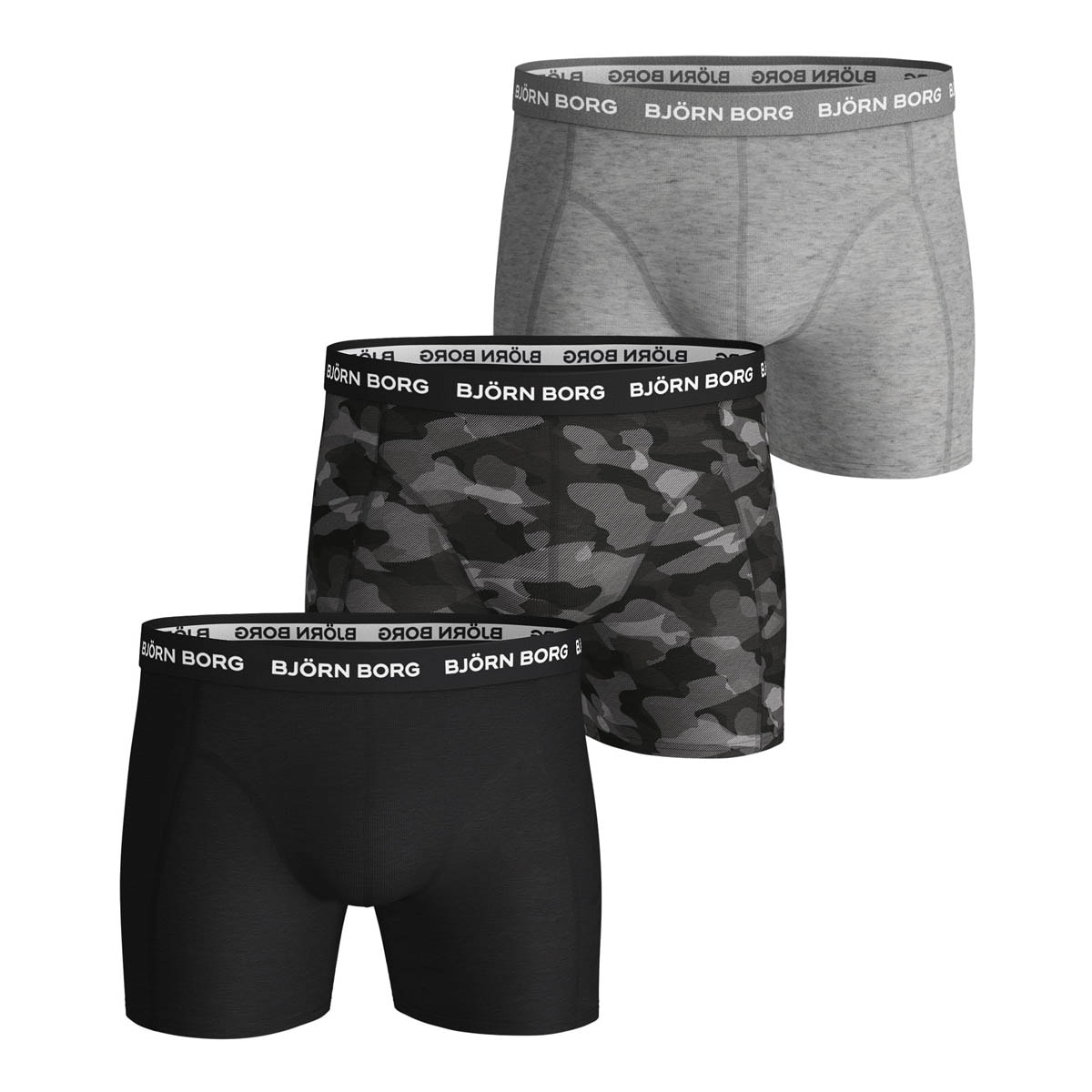 Björn Borg Shorts Black/Grey/Camo 3p L